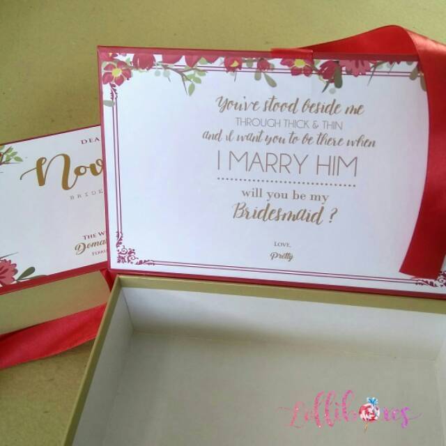 

Bridesmaid Box (24x15x8)