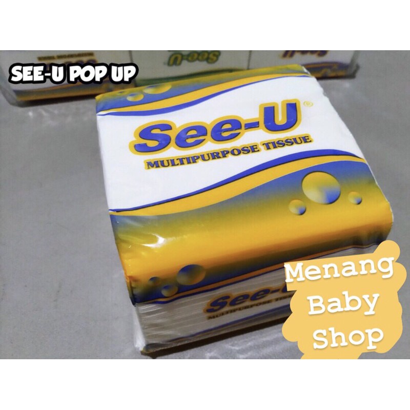 (1PACK) TISSUE POP UP SEE U / TISU POP UP / MULTIPURPOSE TISSUE SEE-U