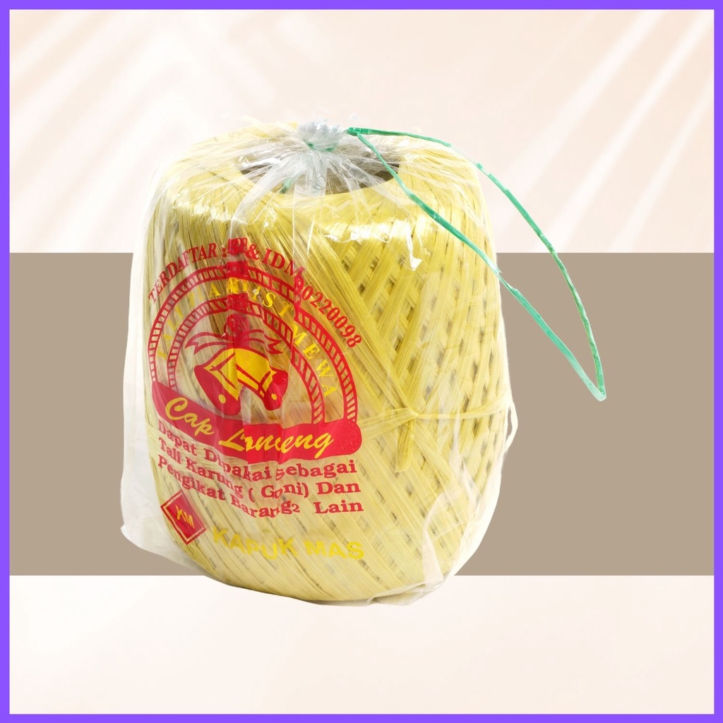 

YEN Tali Rafia Plastik Laksanamas Merek Lonceng Super Warna Ungu/Oren/Merah/Biru/Kuning/Hijau di