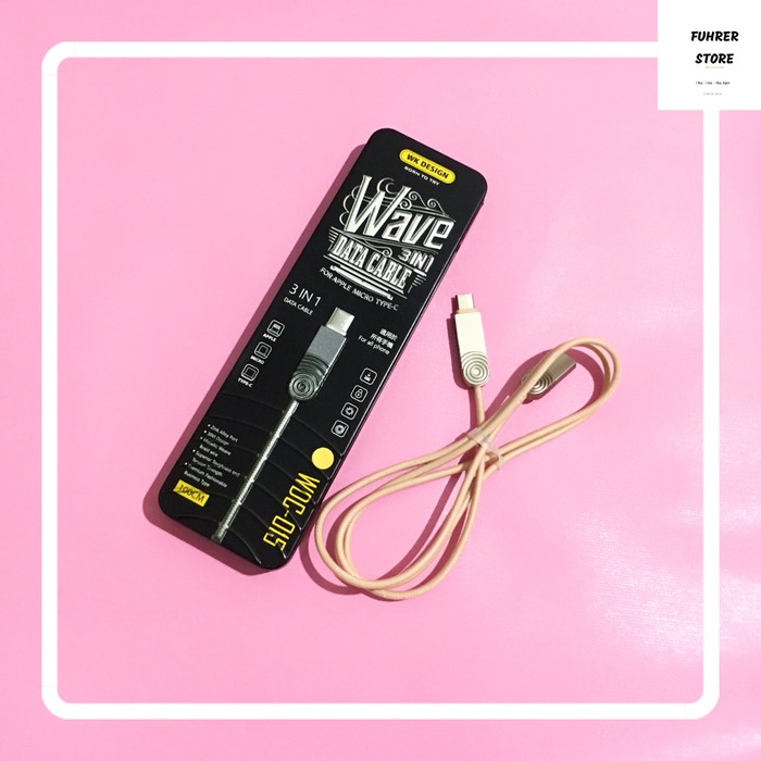 WK Design Data Cable 3in1 Wave WDC-015 Original