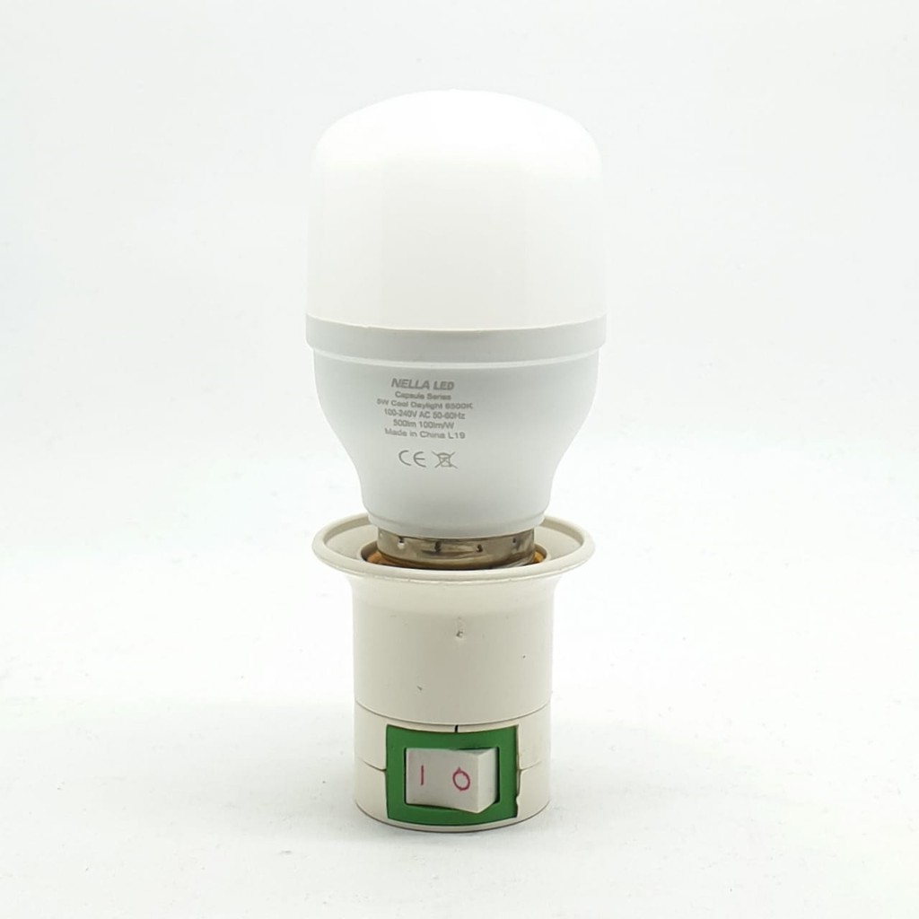 CTL Nella 5w Capsule  Cd Putih Premium + Linux Fiting Colok Switch / LAMPU TIDUR / Mini Lamp