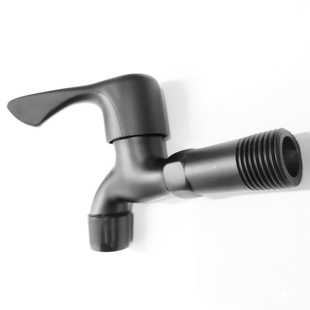 Kran Tembok Hitam MURAH DB32 - Keran Air Taman Tembok Bak Mandi Wall Faucet Black Minimalis i8A