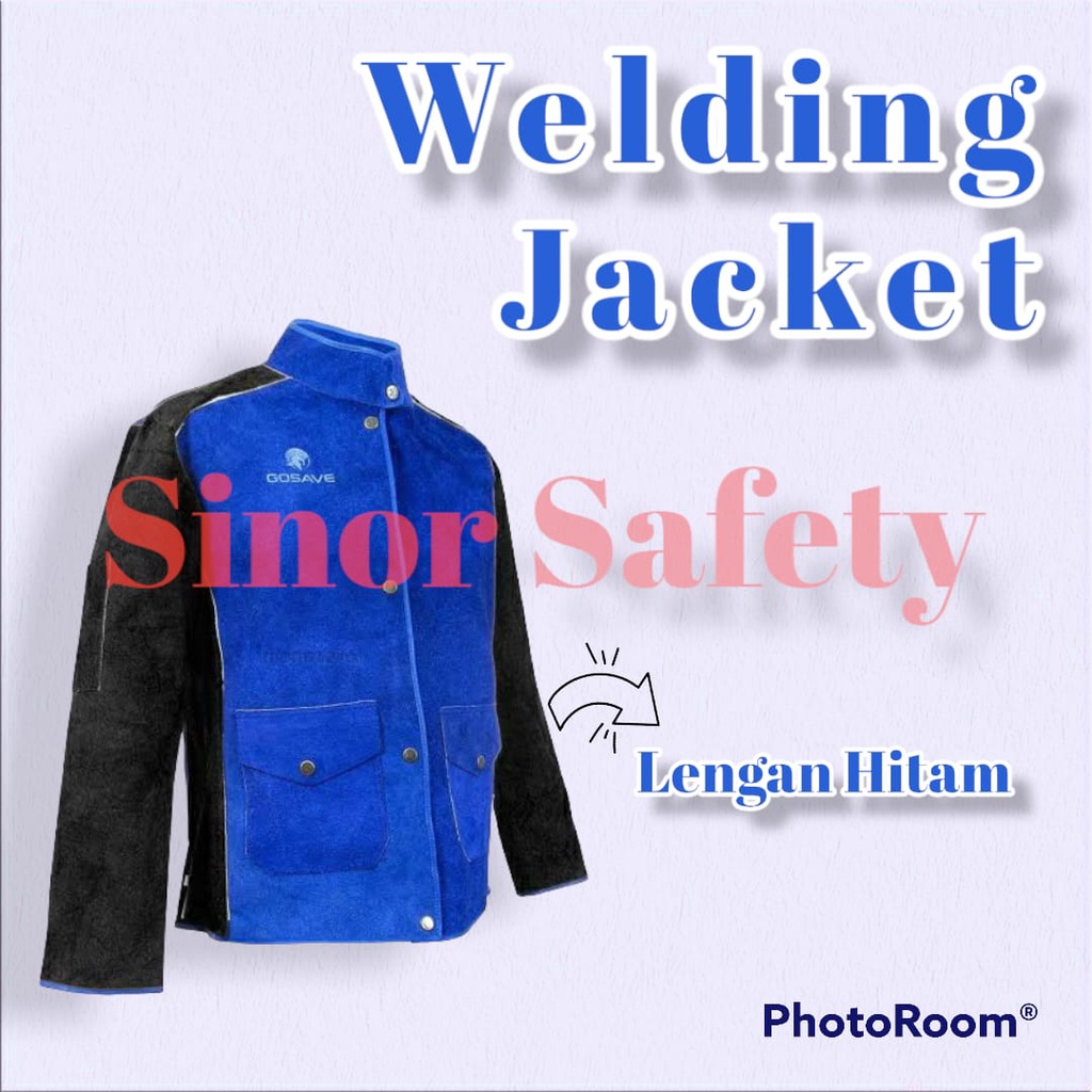 Jaket Las Full Kulit Leather Welding Jacket GOSAVE