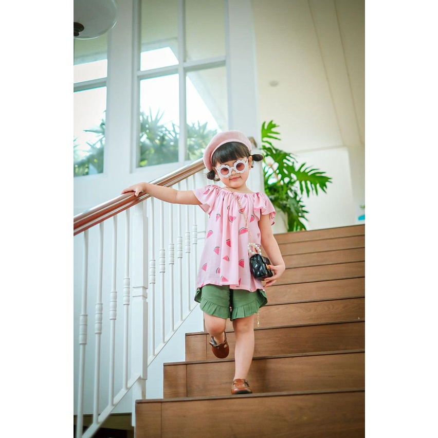 Setelan Pendek Fashion Girl Amora Smilee 1-5 Tahun CBKS SO