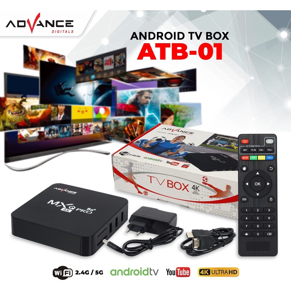 Advance ANDROID TV BOX ATB01 MERUBAH TV BIASA JADI ANDROID SMART TV