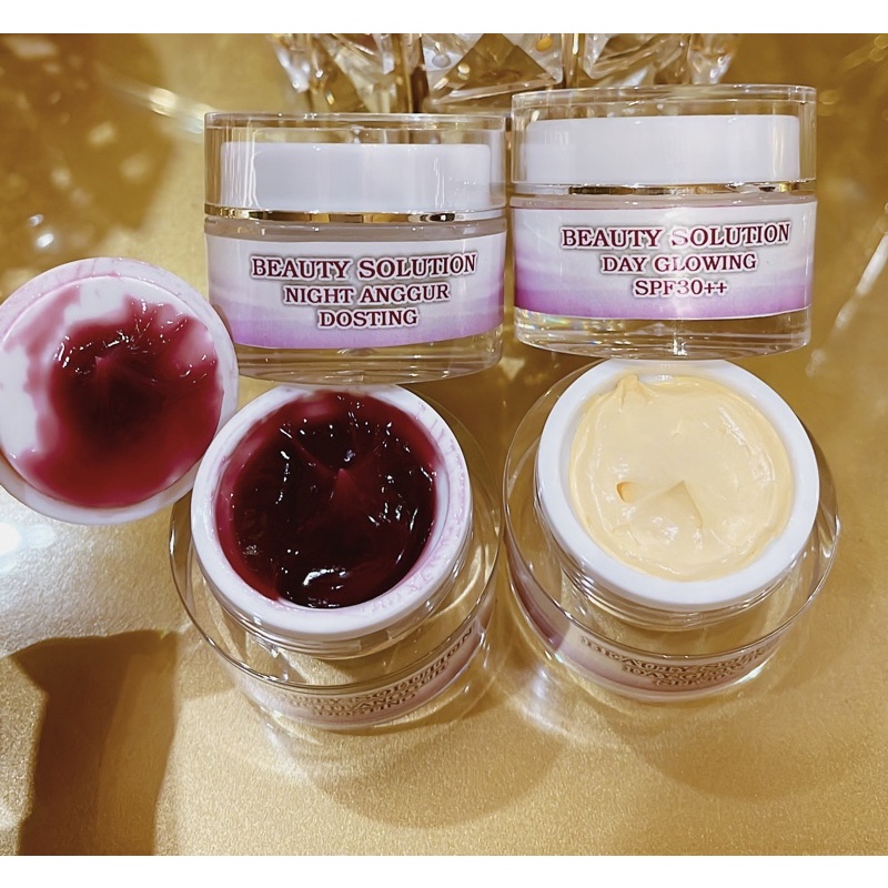 Cream malam anggur/dosting/pemutih wajah/pelicin/paket skincare