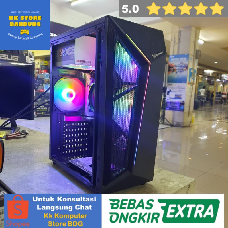 PC GAMING AMD RYZEN 5 5600G 16GB RAM-SSD128G CPU GAMING FULSET MONITOR