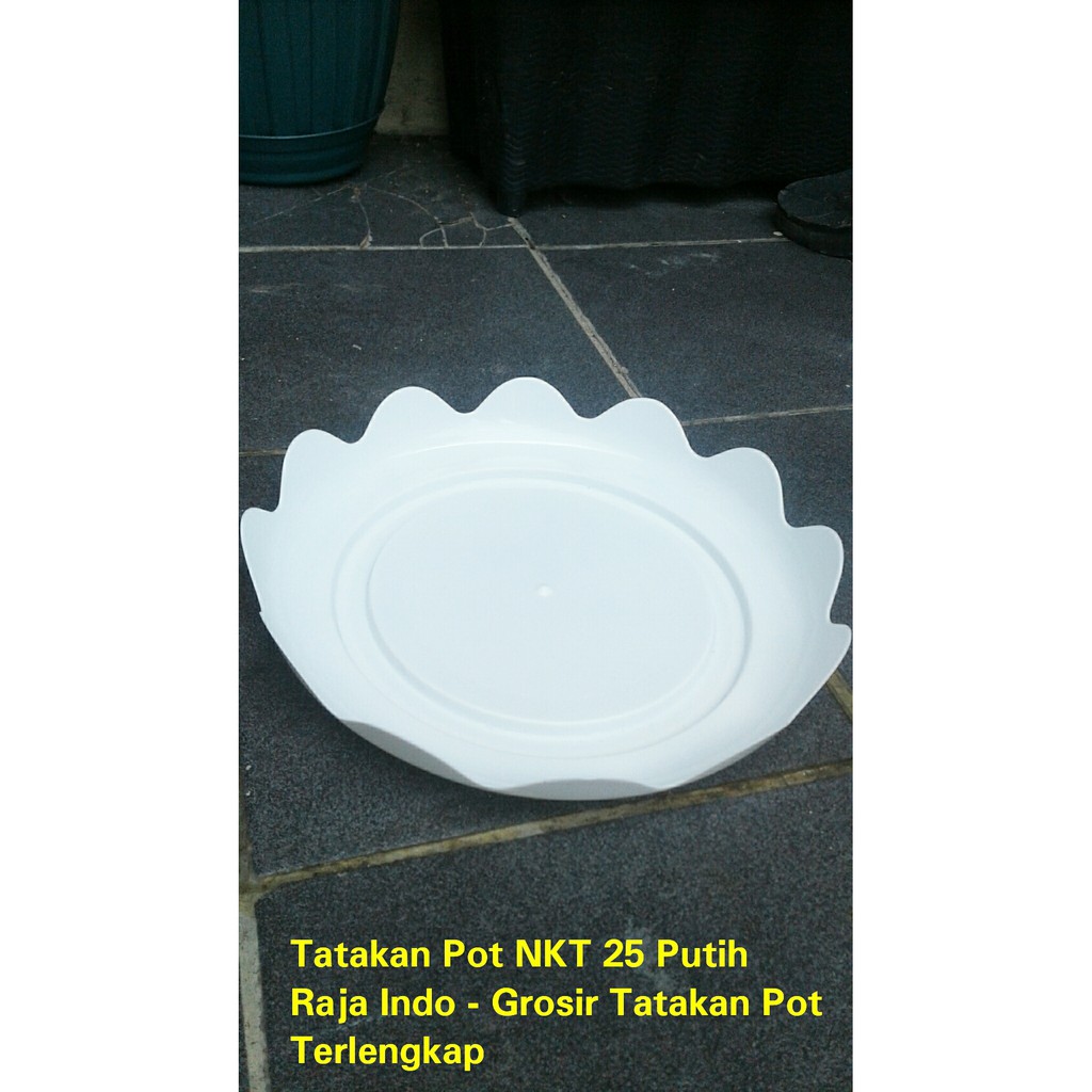 Tatakan Pot Tray 25 Nkt / Alas Mawar 25 Putih Tatakan Alas Pot 25 Putih Utk Pot Pirus Tawon 24 27