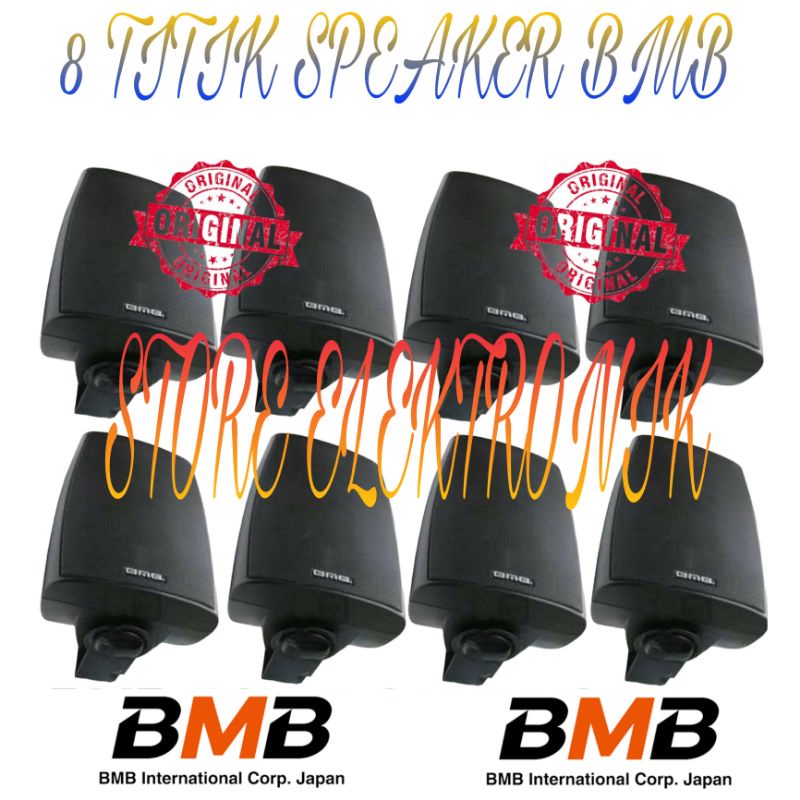 Paket 8 Titik Speaker BMB KG 511 buat Di Ruangan Cafe dan Restoran