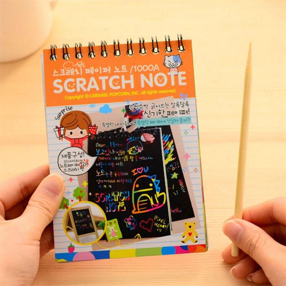 Mxbeauty Mainan Menggambar Hadiah Untuk Anak-Anak Warna DIY Edukasi Dini Seni Lukisan Kertas Magic Drawing Toys Coil Scratch Painting