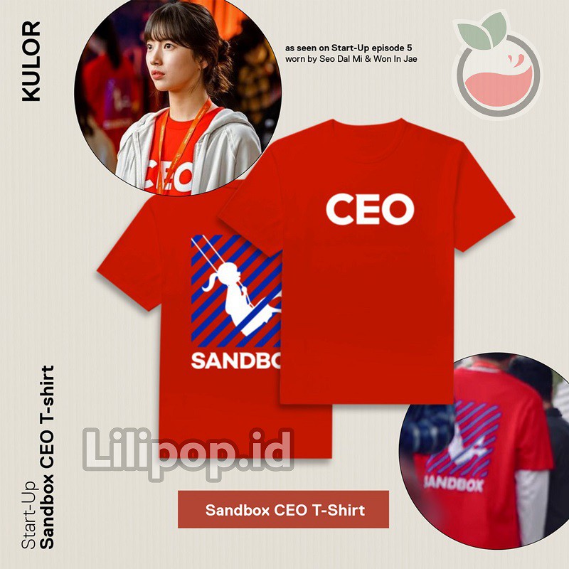 Lilipop Baju Kaos Tshirt  Pria Sandbox Mentor Ceo Staff Atasan Korea Drakor Kaos Basic Allsize