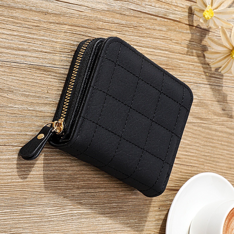 DOMPET LIPAT WANITA KECIL PREMIUM KULIT HITAM REVINA WA520B5 IMPORT SIMPLE MINI KOREA SLOT KARTU UANG KOIN RESLETING CEWEK MURAH TIPIS PENDEK REMAJA KEKINIAN FASHION BRANDED BATAM