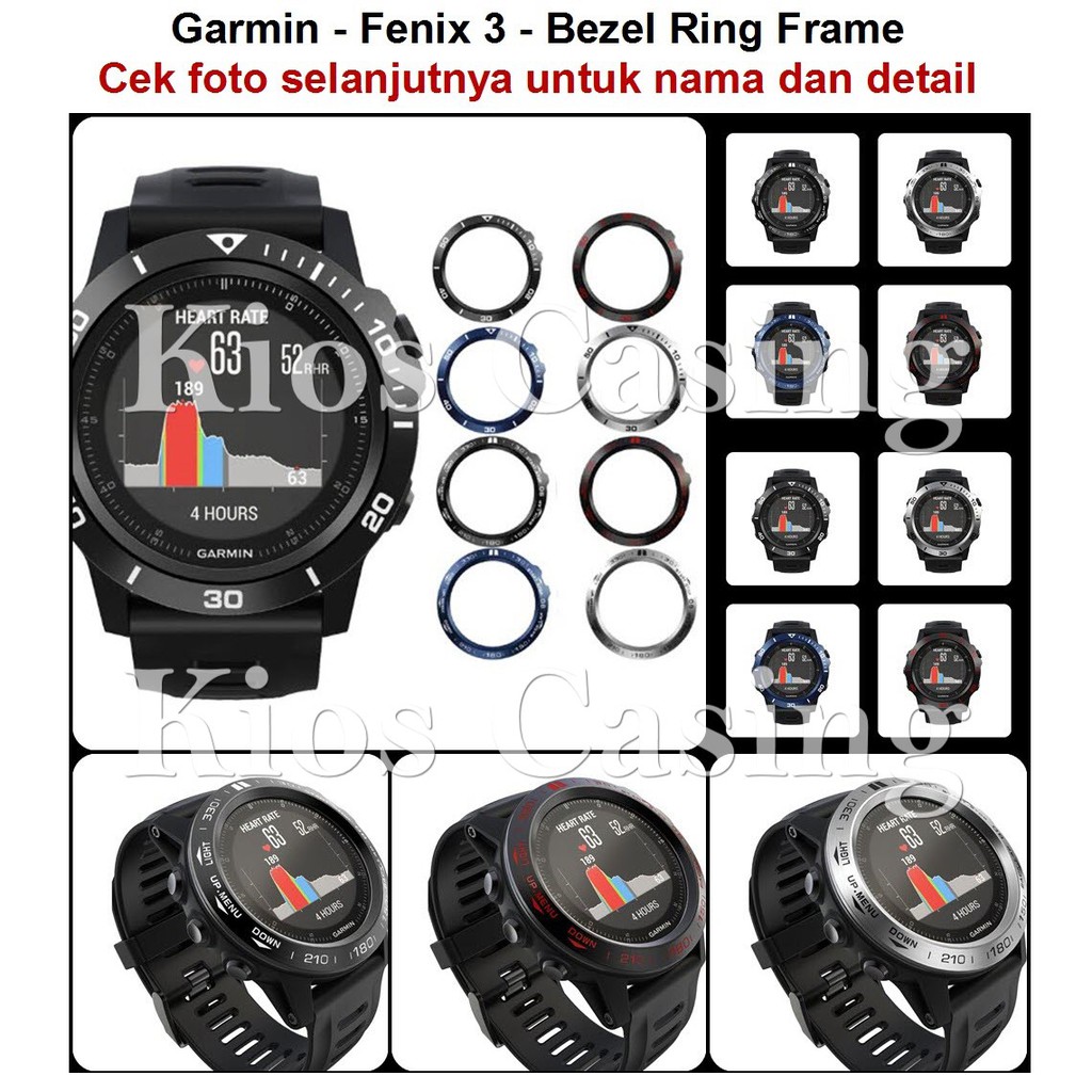 Garmin Fenix 3 HR - Bezel Ring Frame Anti Gores Metal Alloy Cincin