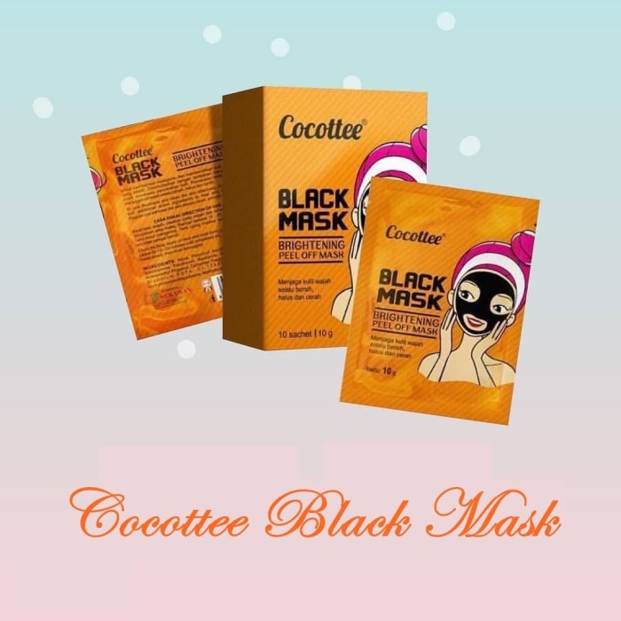 (BPOM) Masker Wajah Pengankat Komedo Melembabkan Kulit Face Mask Cocottee Black mud Face Mask Sachet / Brightening Peel Off Mask Sachet