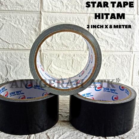 

[_09] Lakban KAIN HITAM STAR 2" x 8 meter (Jamin Rekat & Tebal) paling murah