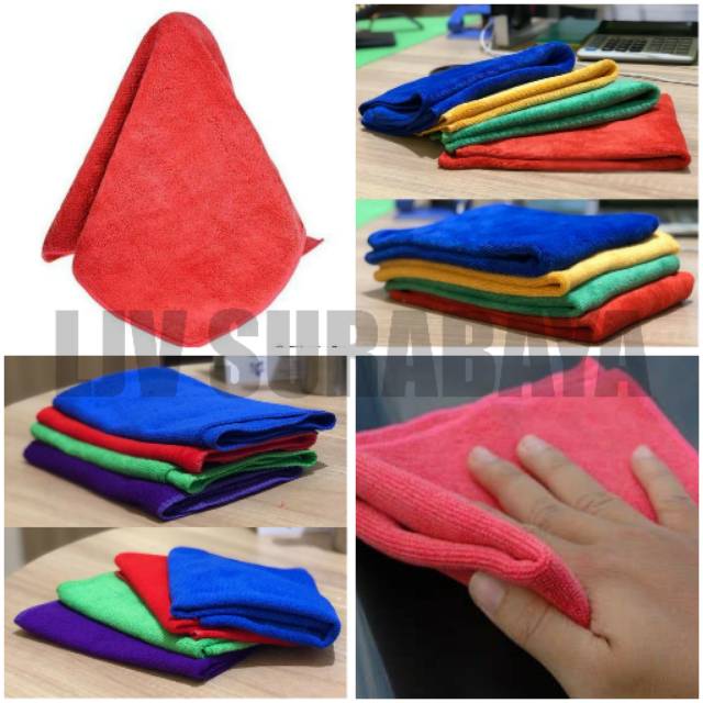 kain lap microfiber serbaguna 40 x 40cm microfiber cloth