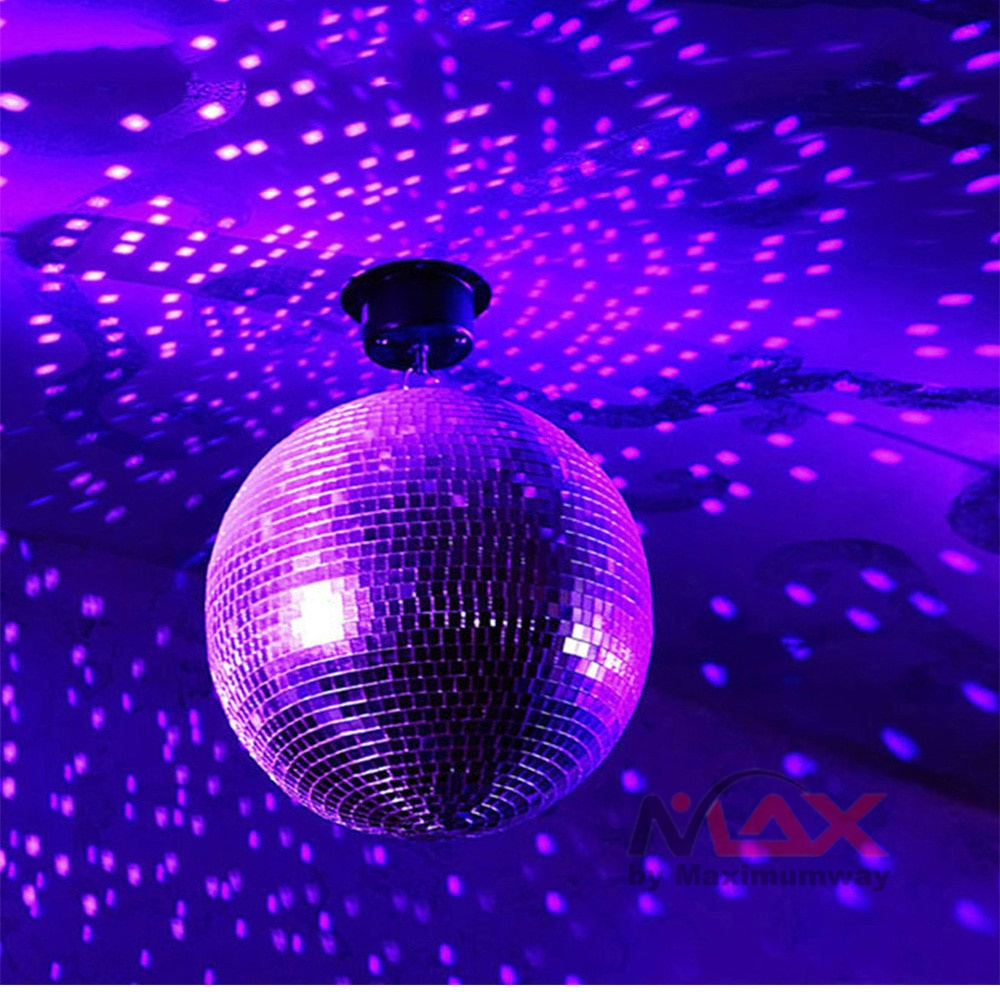 Mirror Ball Bola Kaca Crystal Ball Bola Lampu disco Bola cermin pantul untuk Pesta Party Hias dekorasi Pub Cafe Sliver Reflective Glass Mirror Disco Ball Christmas Wedding Rotating Mirror Ball Light With 10W RGB Pinspot Stage Light bola kaca pantul cermin