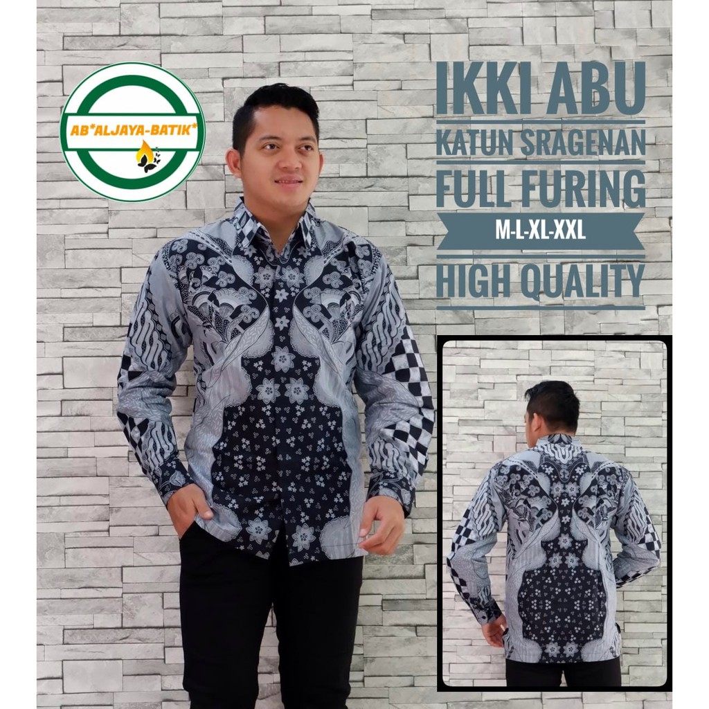 IKKI ABU ALJAYA KEMEJA BATIK SOLO PRIA LENGAN PANJANG PENDEK LAPIS FURING ATASAN PREMIUM MODERN KATUN HALUS KEMBANG TRUNTUM GEBER GUNUNGAN BISAMA WENING BARUNO ELANG WULU COKLAT OPO PINK GALING IRSO TRUNTUM SEKAR WESI PRIYAYI EMAS KAWUNG ROGO TRUNTUM SOGA