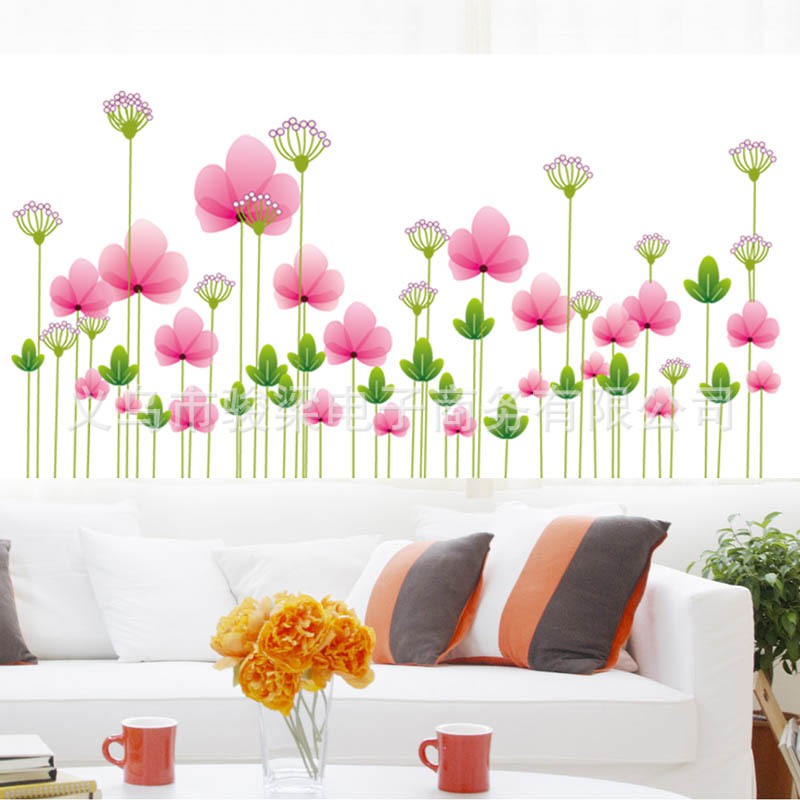 RELIZA WALLSTICKER BUNGA TAMAN HOME DECOR HIASAN DINDING