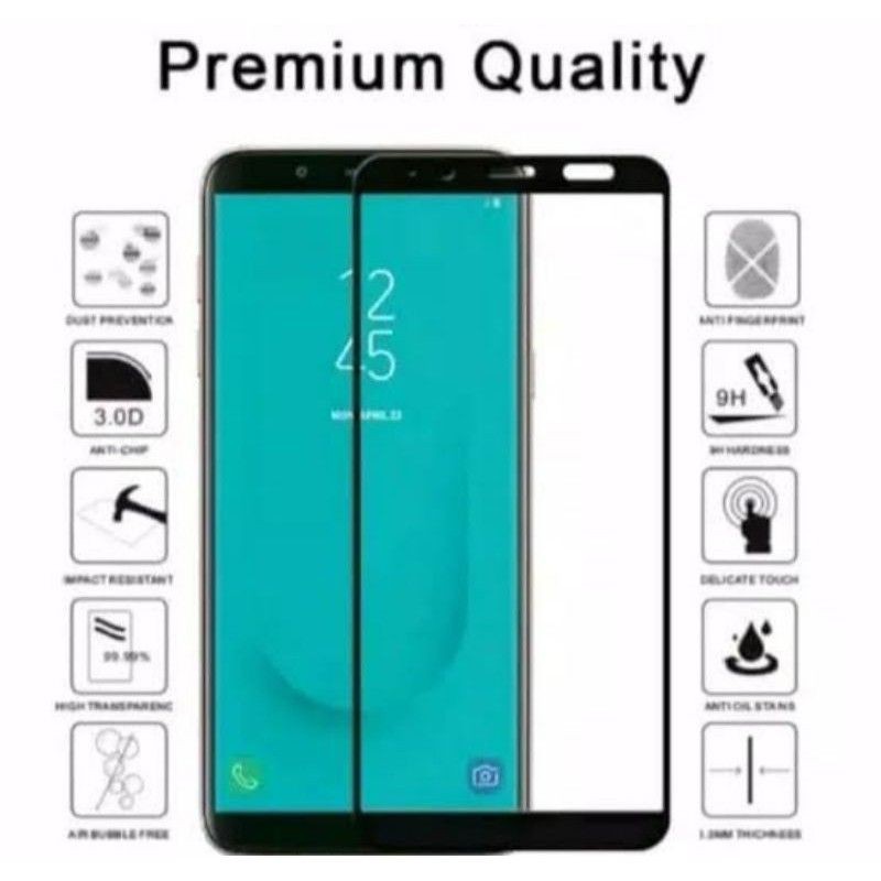 TAMPERED GLASS TG ANTI GORES SAMSUNG J4 PLUS / J6 PLUS FULL LAYAR