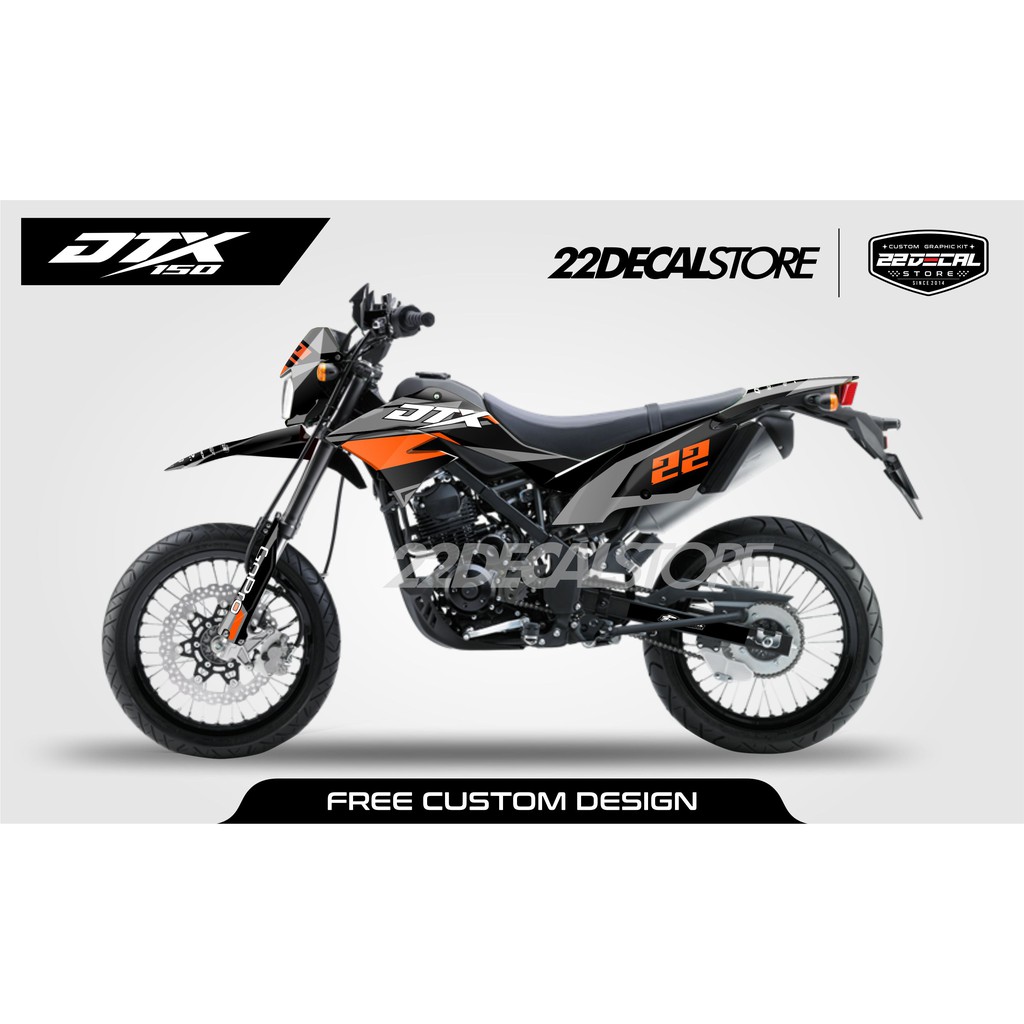 DECAL DTRACKER HITAM ORANGE