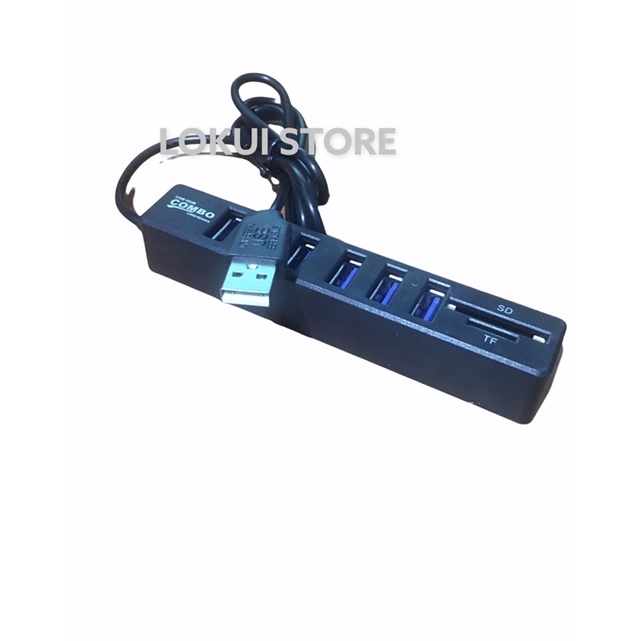 Usb Hub 6 Port Combo Card Reader 2in1