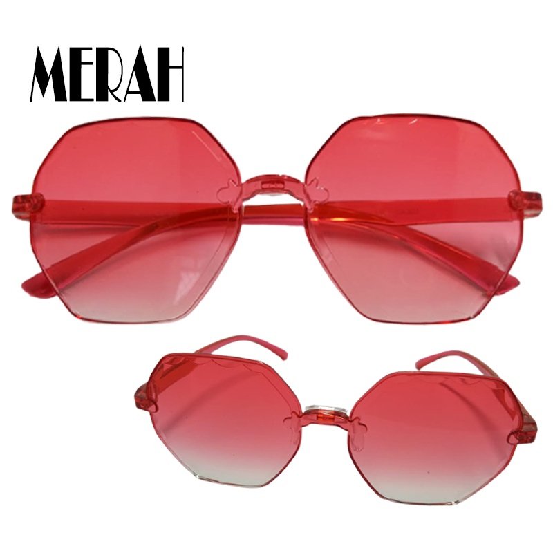 NEW! Kacamata Hitam Gaya Lensa Gradasi dua Warna Fashion Heksagonal Kacamata Wanita Pria Rimles Tak Berbingkai/ Lensa Multi Warna /8 Warna Opsional /Women Sunglasses Kacamata Ombre Kacamata Murah