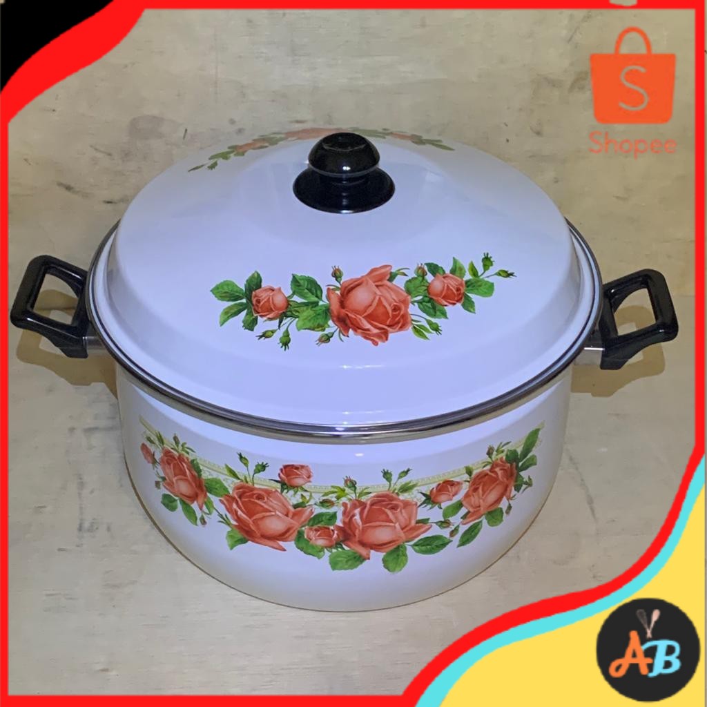 Panci dandang tempat nasi Oriental Stock Pot 50 CM Ideal Kedawung 38 Liter Porcelain Enamel on Steel