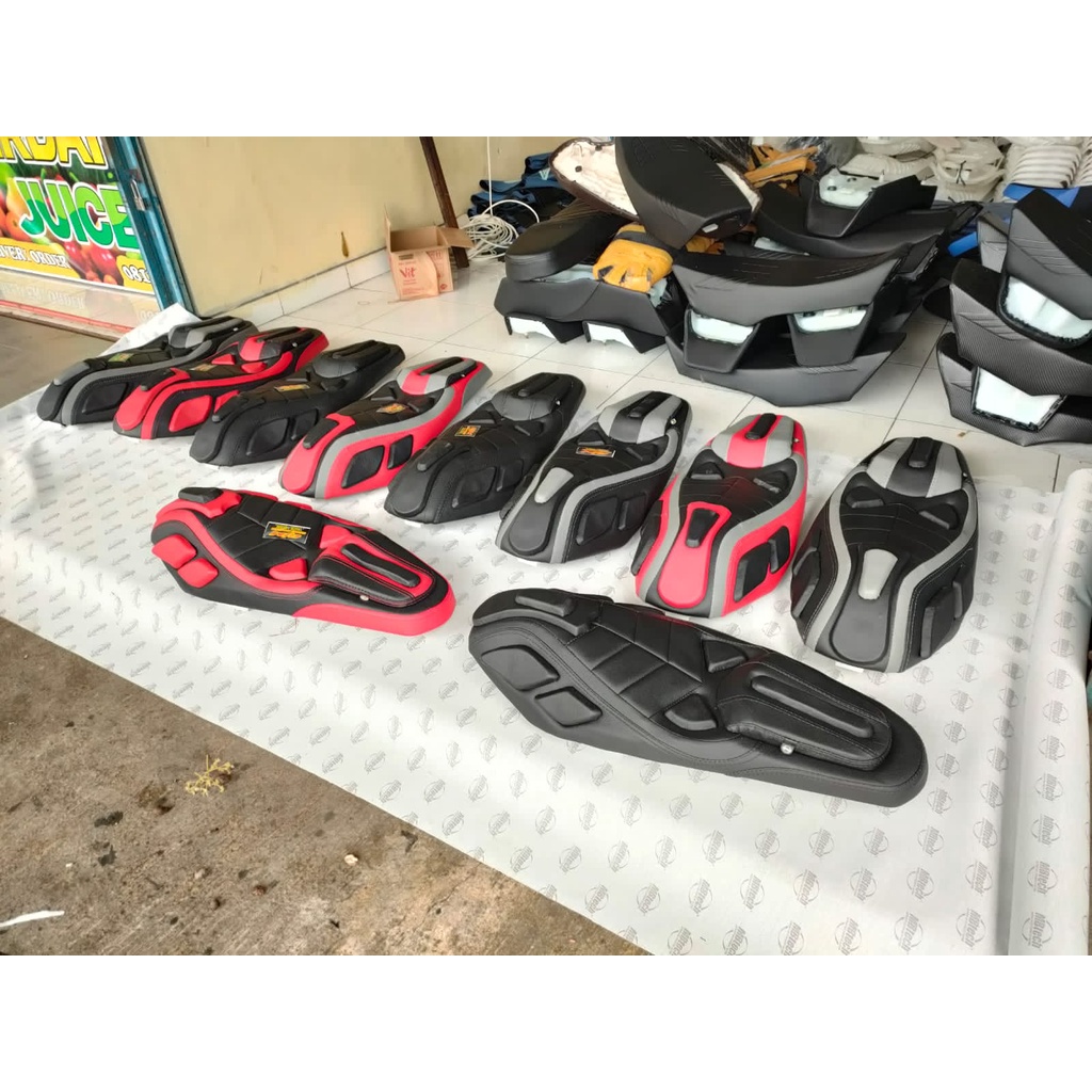 Jok motor honda vario 150 bahan kulit mbtech -jok  vario 150 costume variasi