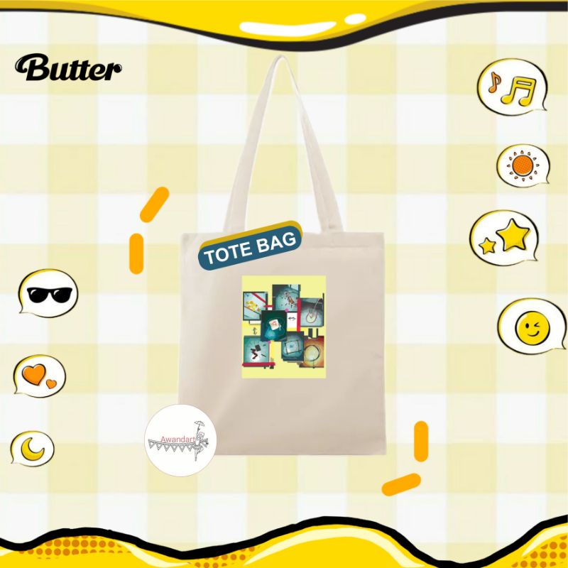 Totebag Tote bag tas kanvas BTS Butter Series