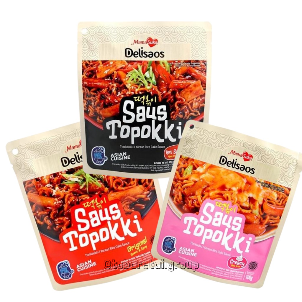 

Mamasuka Delisaos Saus Toppokki Original / Hot Spicy / Creamy 100 gr