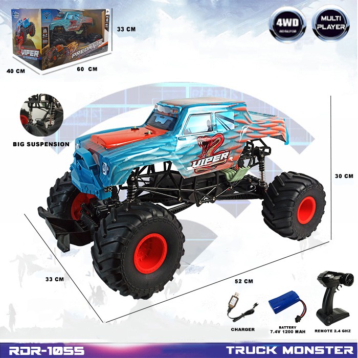 PROMO RDR1055 RC Rock Crawler Offroad Monster Truck Mainan Anak Mobil Remote Control Radio Control