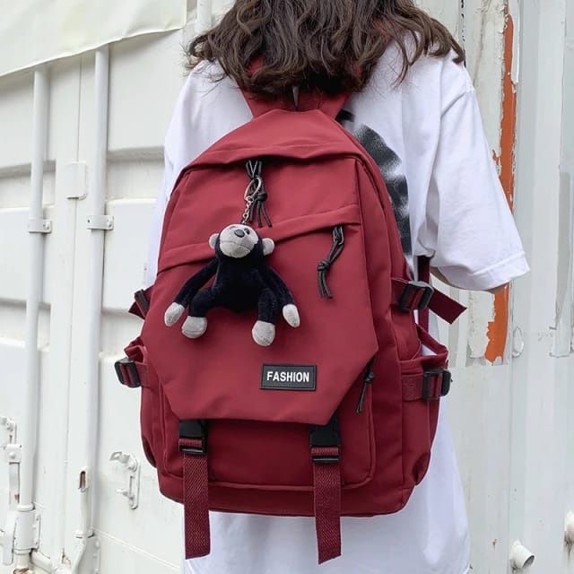 Tas Ransel Pria Wanita Tas Sekolah Tas Punggung Gendong pria Wanita Korea Style Tas Backpack Kerja Sekolah Kuliah Model Fashion Korea Trendi Tas Kanvas Tas Backpack Fashion Multifungsi