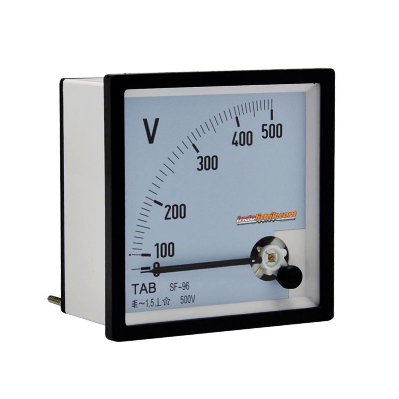 Voltmeter AC 500V atau 300V ukuran 96x96 TAB Volt Meter Analog - Berkualitas - Harga MURAH