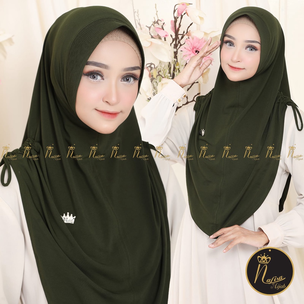 Nafisha Hijab Instan Serut Pad Jersey Super