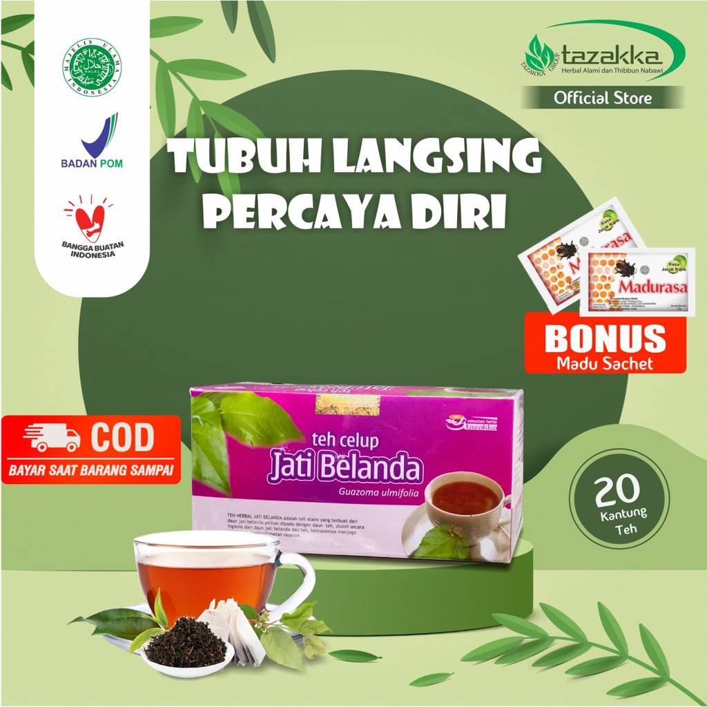 

TEH DAUN JATI BELANDA Original 100% Alami Herbal Pelangsing Tazakka Isi 20 Kantung Tea Bag Penurun Berat Badan Ampuh Diet Detox Peluntur Lemak