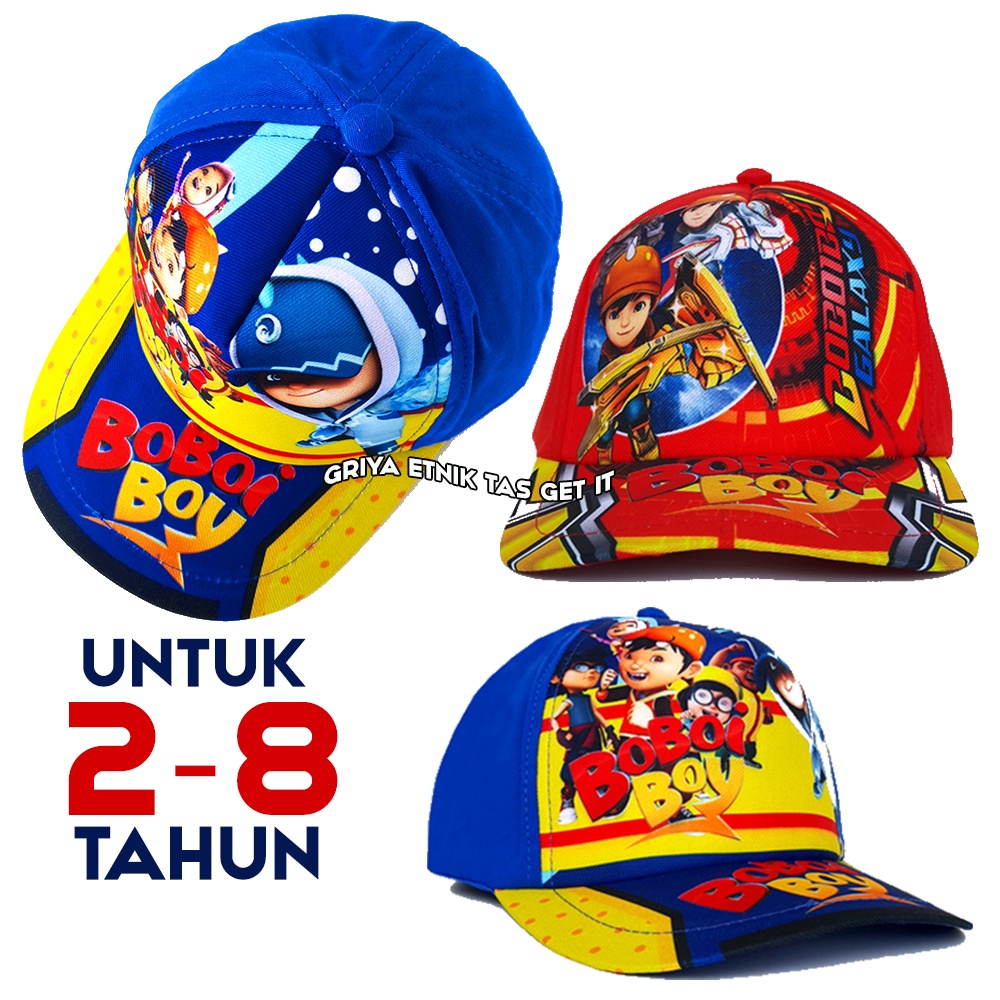 Topi Boboiboy Anak Halilintar - Topi Anak Laki Laki - Topi Boboboy - Topi Anak Cowok - Topi boboboy