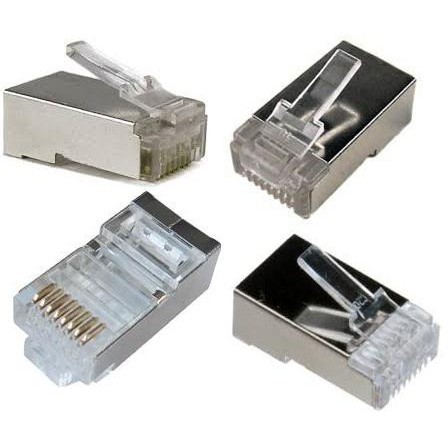 Conector RJ45 CAT5E Metal Plat Besi Outdoor CAT 5E 1 box 50pcs