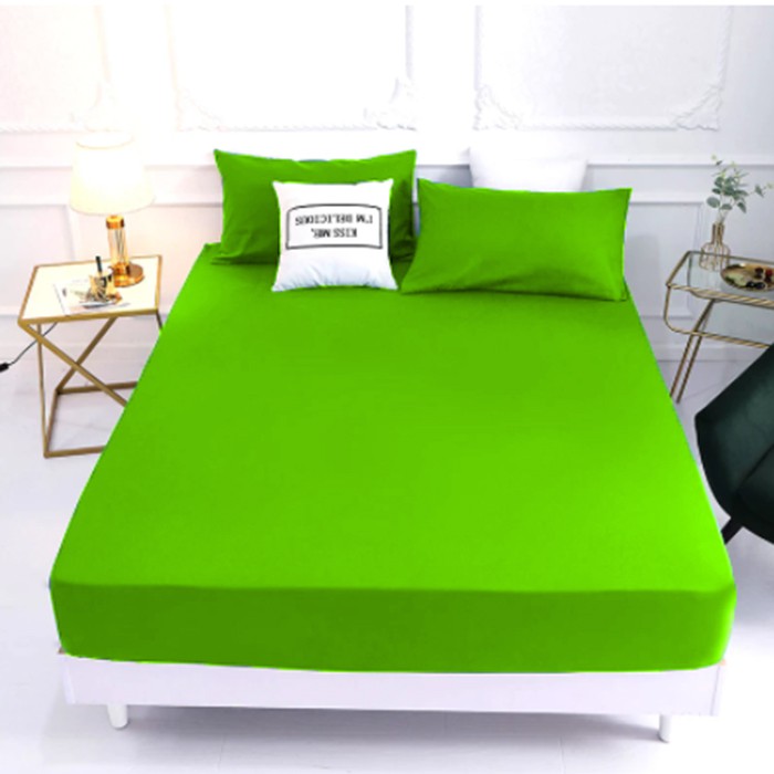 Sprei Hijau Stabilo emboss katun jepang disperse seprai dingin lembut microfiber home decoration