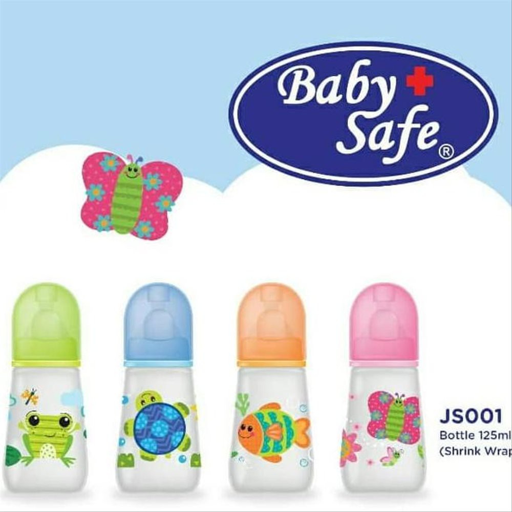 Morinz Baby Safe JS001 &amp; JS002 Feeding Bottle / Botol Susu 125 ml dan 250ml