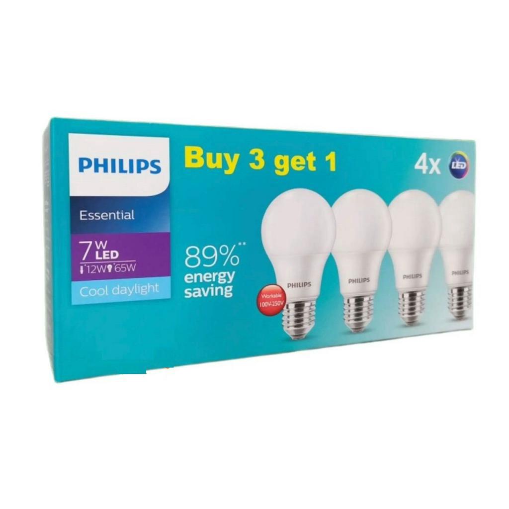 Philips Paket Lampu LED Essential 5W 7W 9W 11W Putih Multipack