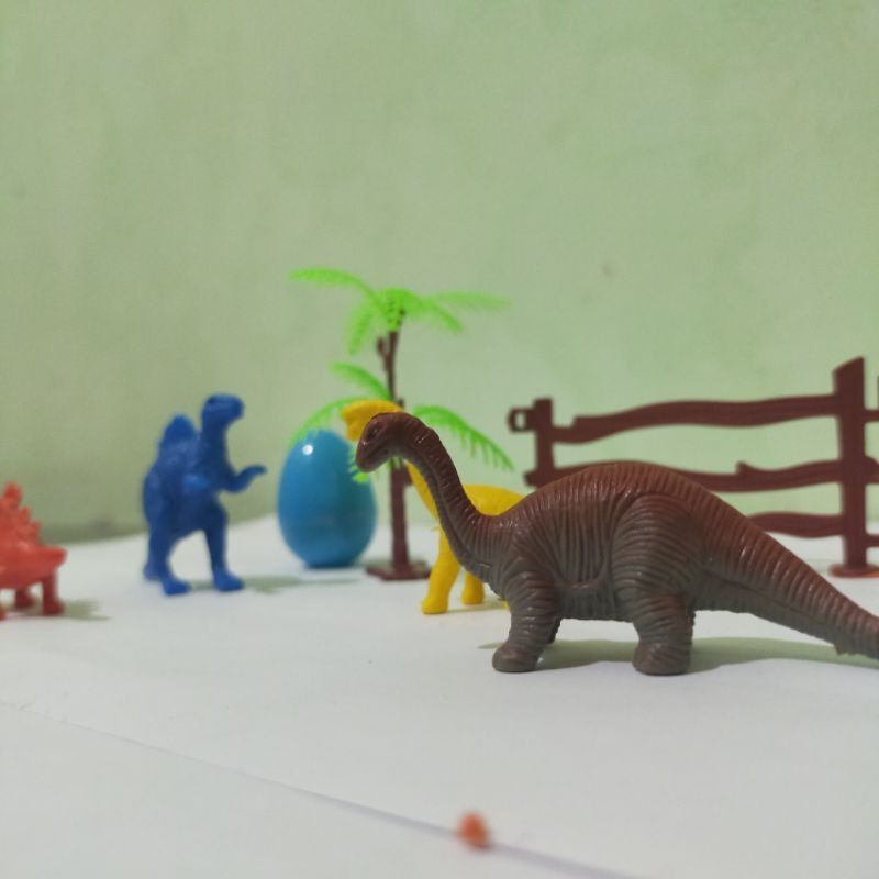 Mainan Set Dinosaurus Karet Mini - 4pcs Dino Kecil