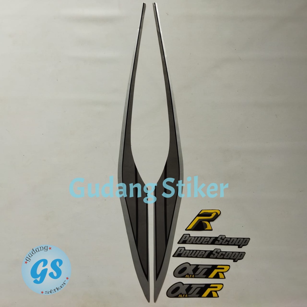STIKER LIS MOTOR YAMAHA ALFA 1992 SILVER