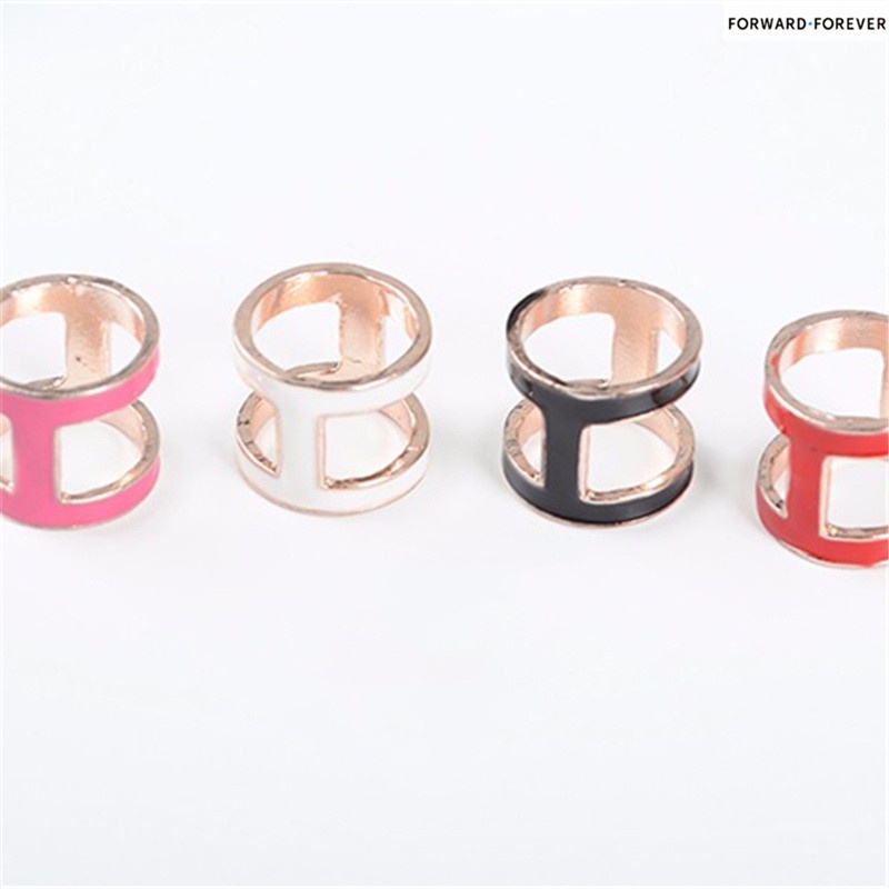 Bros Klip Ring Hollow Holder Scarf / Syal / Sifon Silk Untuk Wanita M40010