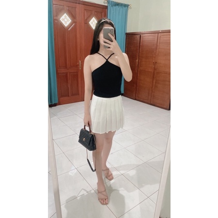 Cute Skirt Korea bawahan wanita rok perempuan mini sexy ala black pink kekinian gaul