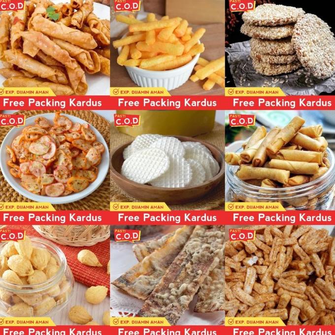 

snack kiloan SERBA 125 gram makanan ringan PEDAS MANIS GURIH ASIN .