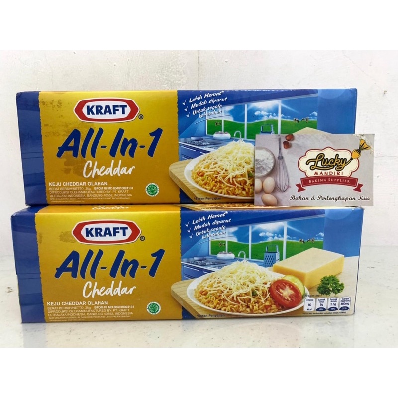 

Keju Kraft Cheddar All In 1 2kg