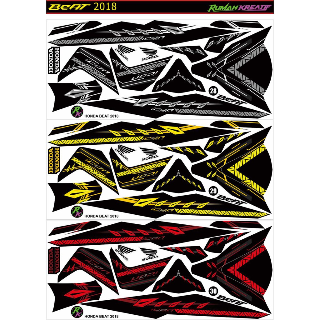 striping Honda beat fi 2018 variasi