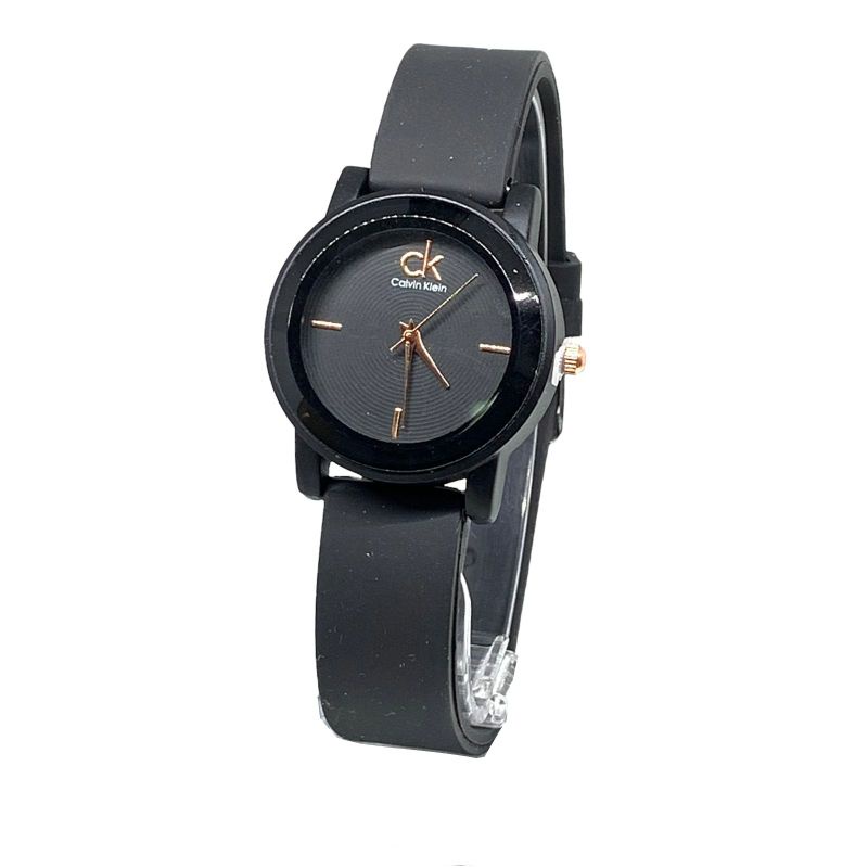 JAM TANGAN WANITA CK TALI RUBBER WARNA MURAH TERBARU