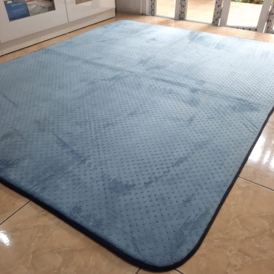 Karpet Busa FONIX Malaysia Bulu Super Lembut Anti Slip 150 x 190 Minimalis F113, Rasfur Korea-3